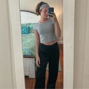 VINTAGE SILK BLACK PANTS— Talbots
